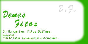 denes fitos business card